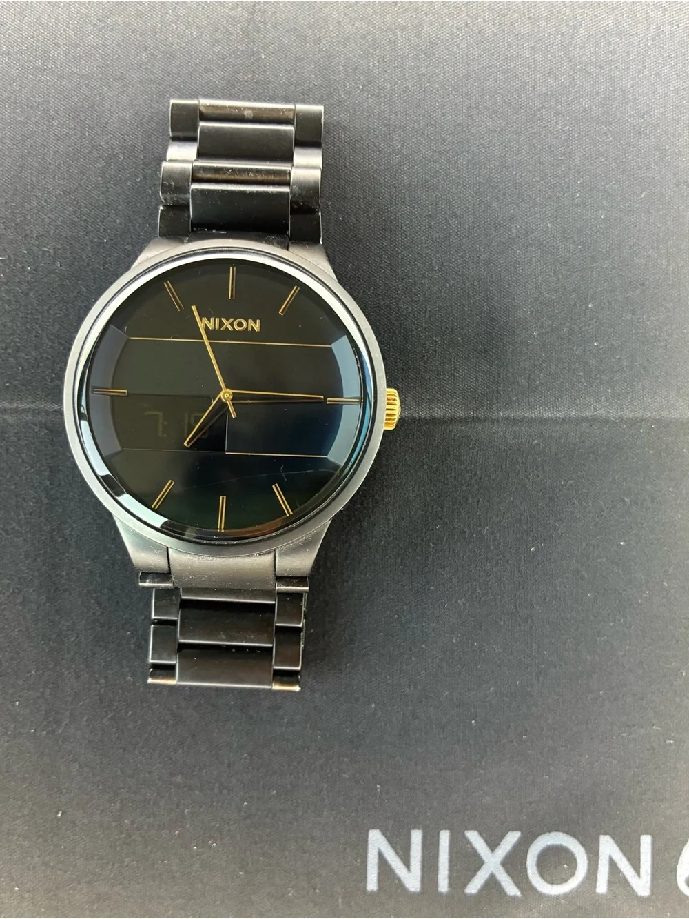 Nixon The Spencer- Black and Gold Stainless Steel Watch